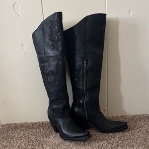 Dan Post Black Over the Knee Boots